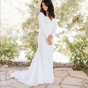 Mikaella Wedding Dress 2245 Long Sleeve Gown